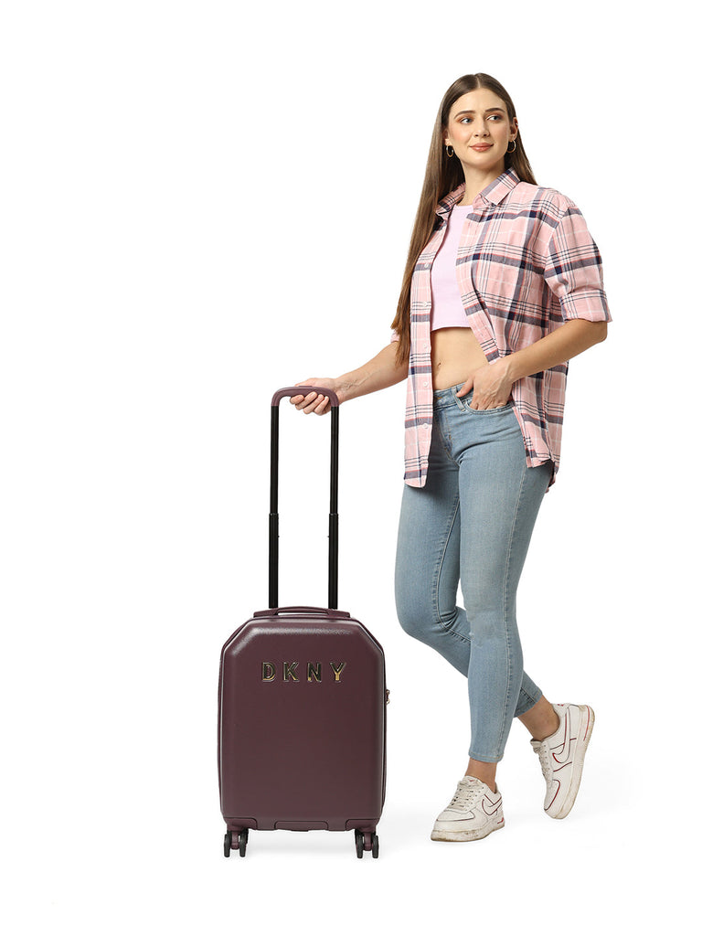 DKNY ALLORE Aubergine Color ABS/PC FILM Material Hard Trolley