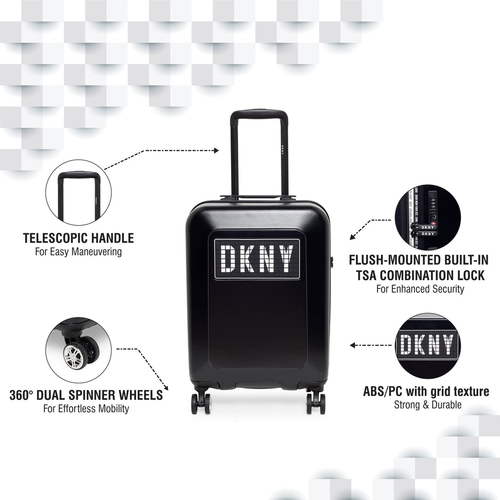 DKNY UNLIMITED Range Black Color Hard Luggage