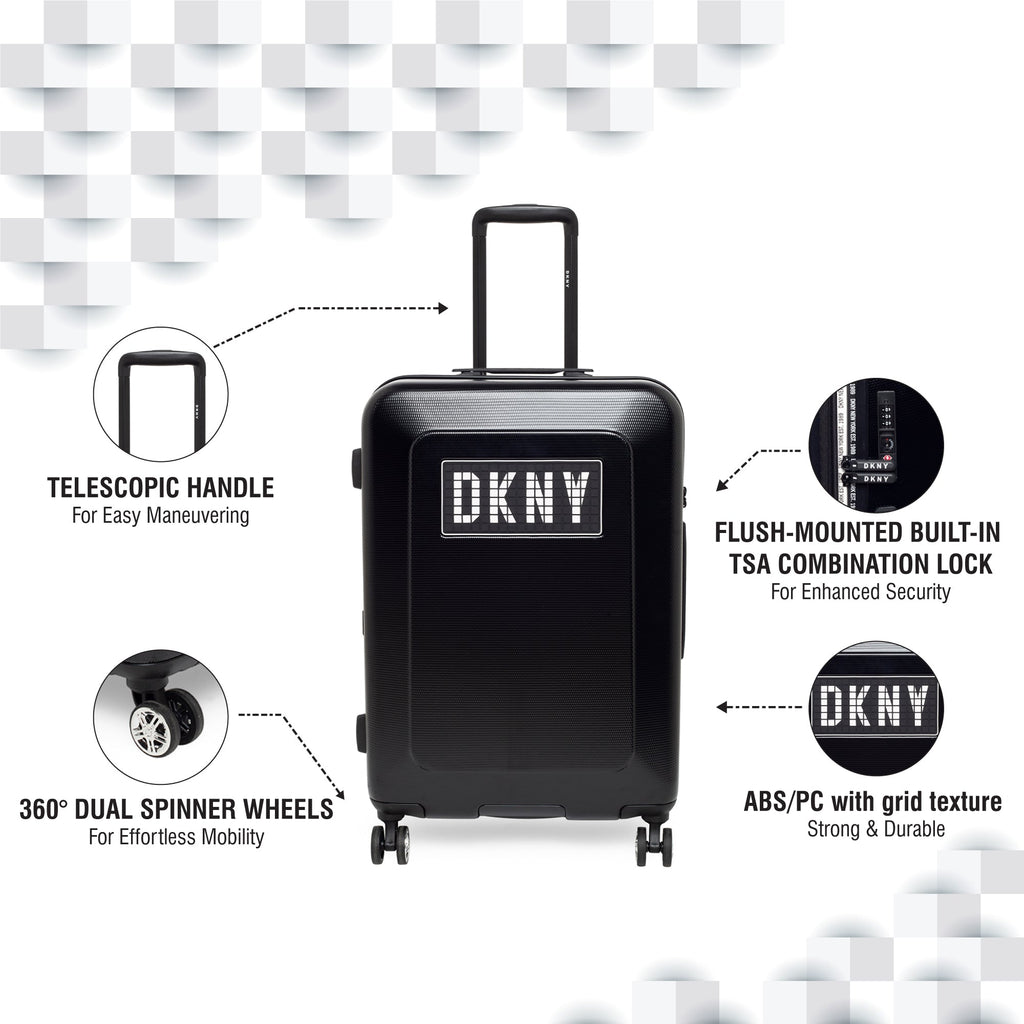 DKNY UNLIMITED Range Black Color Hard Luggage