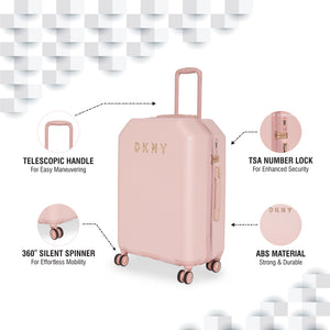 DKNY Allore Hard Large Pink Luggage Trolley