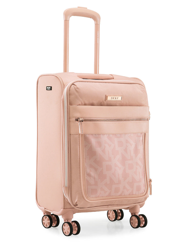 DKNY AFTER HOURS Vintage Rose Color Soft Side Polyester Twill Material Soft Trolley