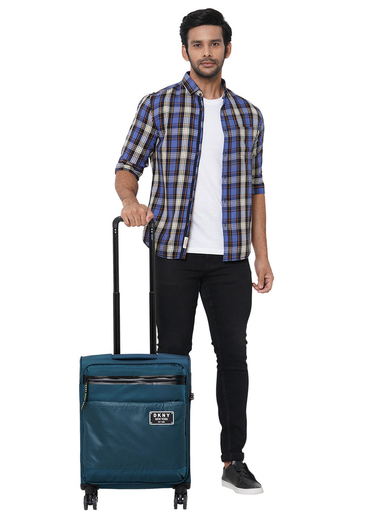 DKNY GLOBE TROTTER Range Teal Color Soft Luggage