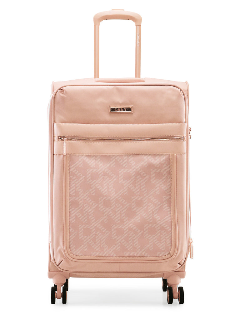 DKNY AFTER HOURS Vintage Rose Color Soft Side Polyester Twill Material Soft Trolley