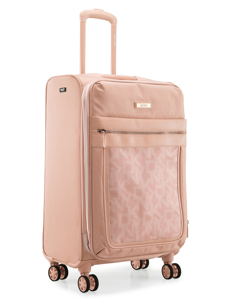 DKNY AFTER HOURS Vintage Rose Color Soft Side Polyester Twill Material Soft Trolley