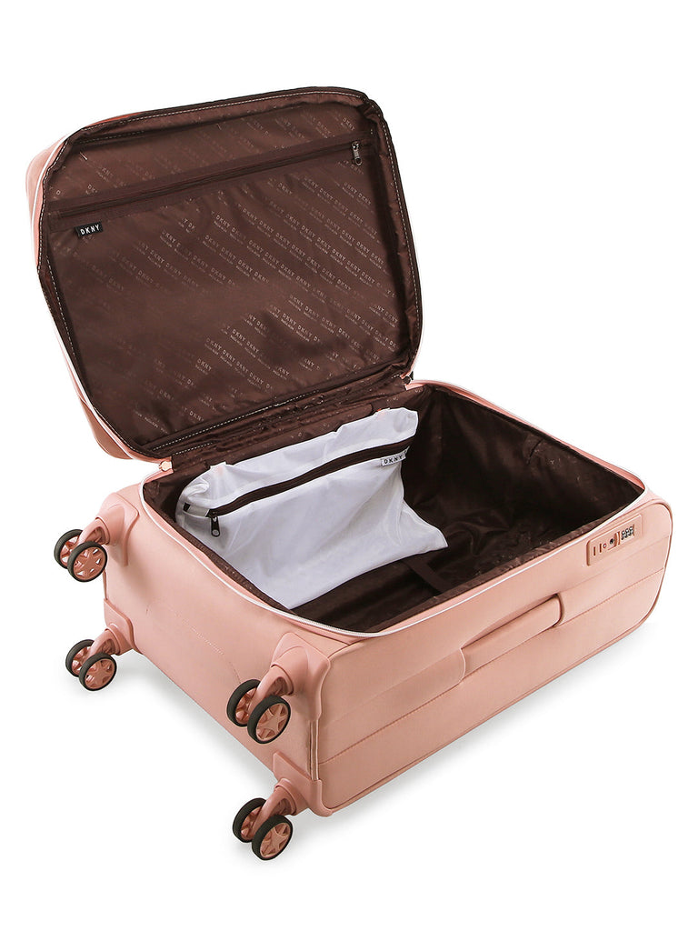 DKNY AFTER HOURS Vintage Rose Color Soft Side Polyester Twill Material Soft Trolley