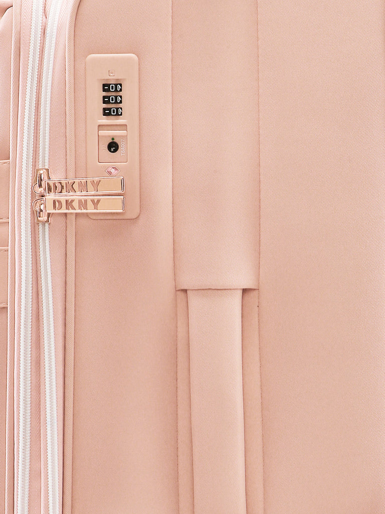 DKNY AFTER HOURS Vintage Rose Color Soft Side Polyester Twill Material Soft Trolley