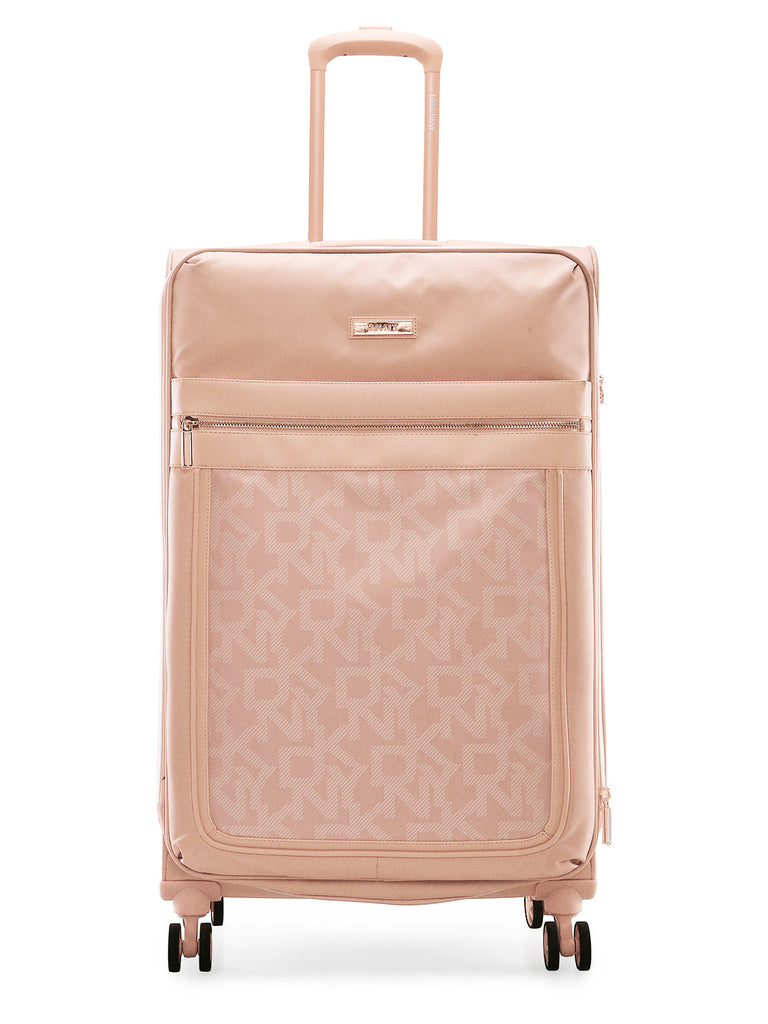 DKNY AFTER HOURS Vintage Rose Color Soft Side Polyester Twill Material Soft Trolley