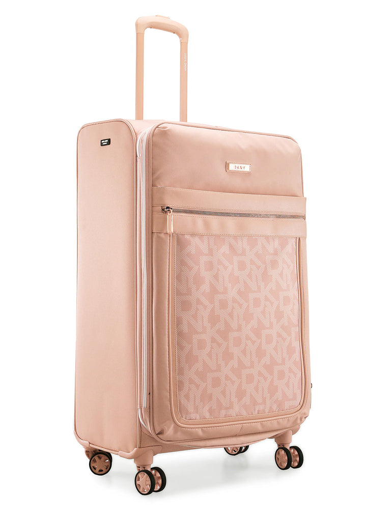 DKNY AFTER HOURS Vintage Rose Color Soft Side Polyester Twill Material Soft Trolley