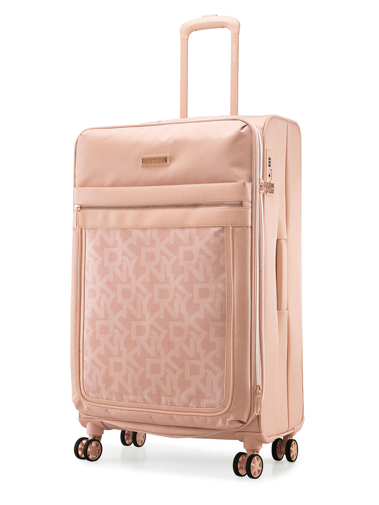 DKNY AFTER HOURS Vintage Rose Color Soft Side Polyester Twill Material Soft Trolley