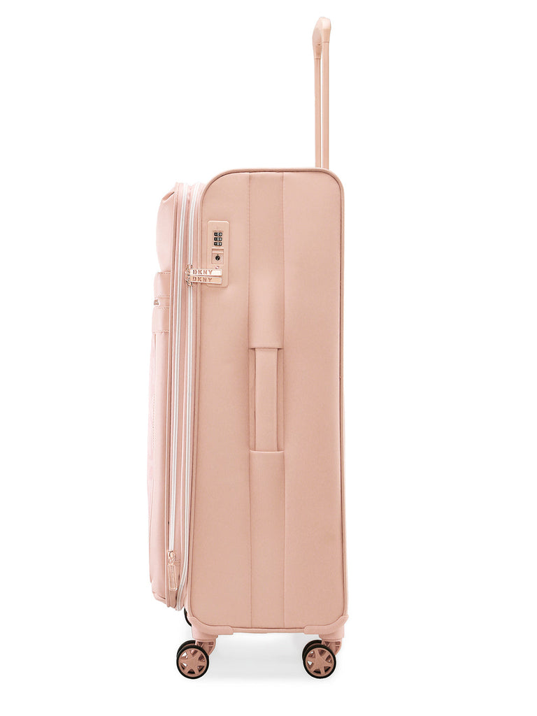 DKNY AFTER HOURS Vintage Rose Color Soft Side Polyester Twill Material Soft Trolley