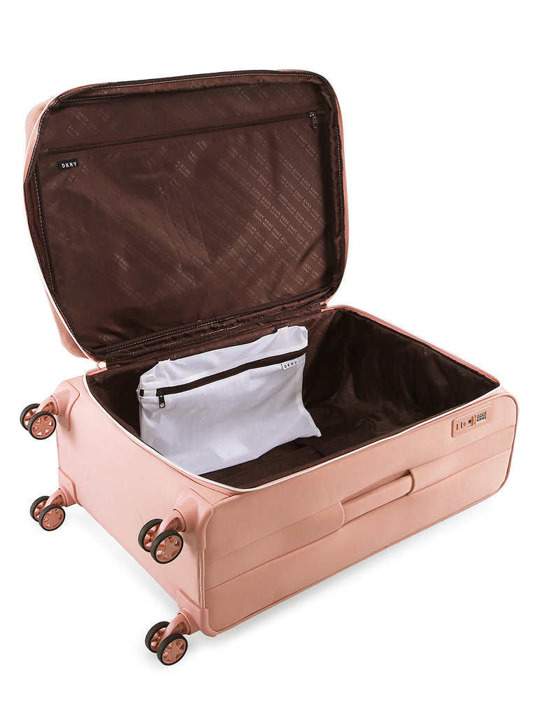 DKNY AFTER HOURS Vintage Rose Color Soft Side Polyester Twill Material Soft Trolley