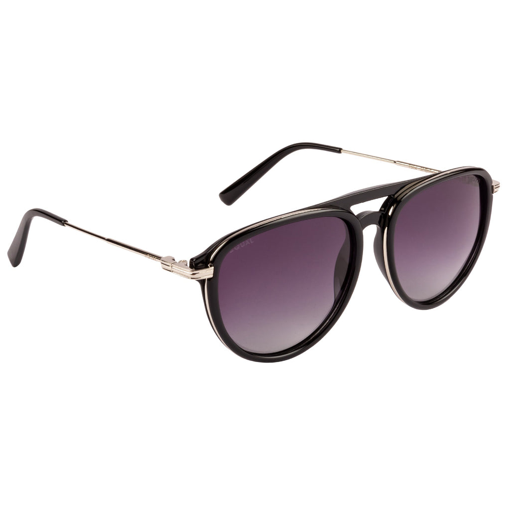 Equal Aviator Sunglasses with Purple Lens for Unisex