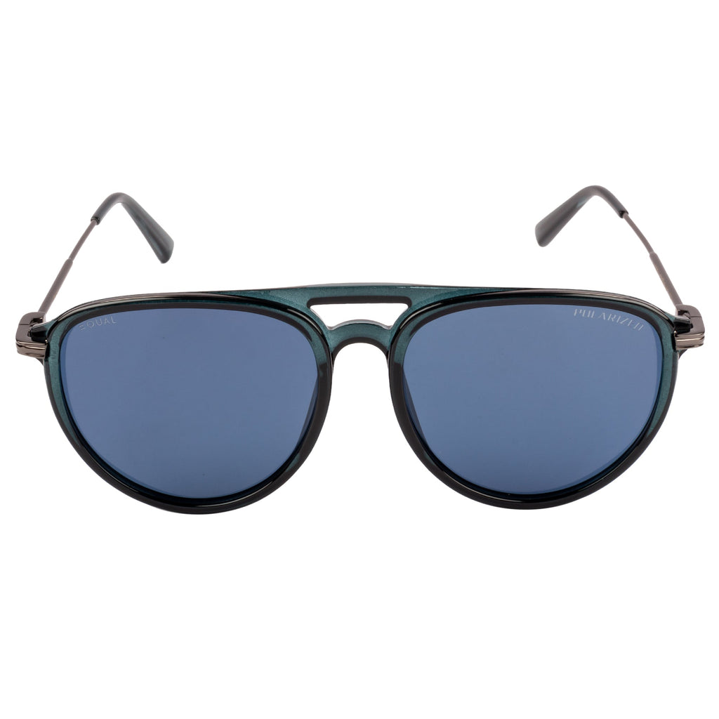 Equal Aviator Sunglasses with Blue Lens for Unisex