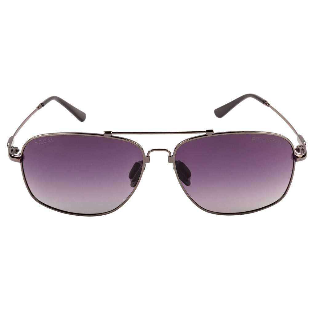 Equal Square Sunglasses with Grey Gradient Lens for Unisex