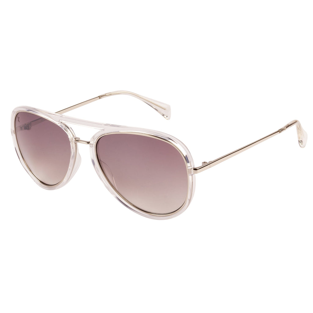 Xpres Aviator Sunglasses with Grey Gradient Lens for Unisex