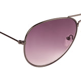Kenneth Cole  Aviator Sunglass With Purple Lens For Women