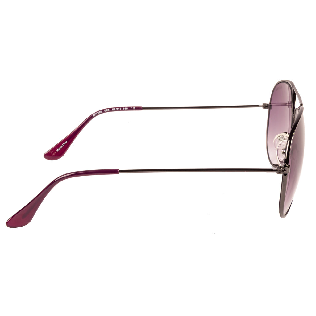 Kenneth Cole  Aviator Sunglass With Purple Lens For Women