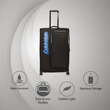 Calvin Klein Sky Shadow Soft Body Large Black Luggage Trolley