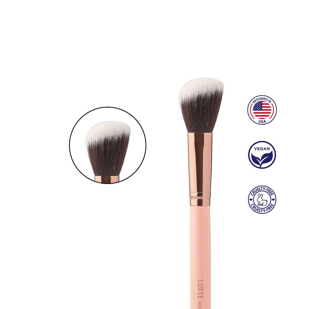 Luxie 504 Large Angled Brush - Rose Gold