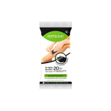 Remove Wax Strips 20 Pcs Body Strips - Active Carbon Charcoal - Flow Pack (20 Body Strips + 2 Cleaning Wipes)