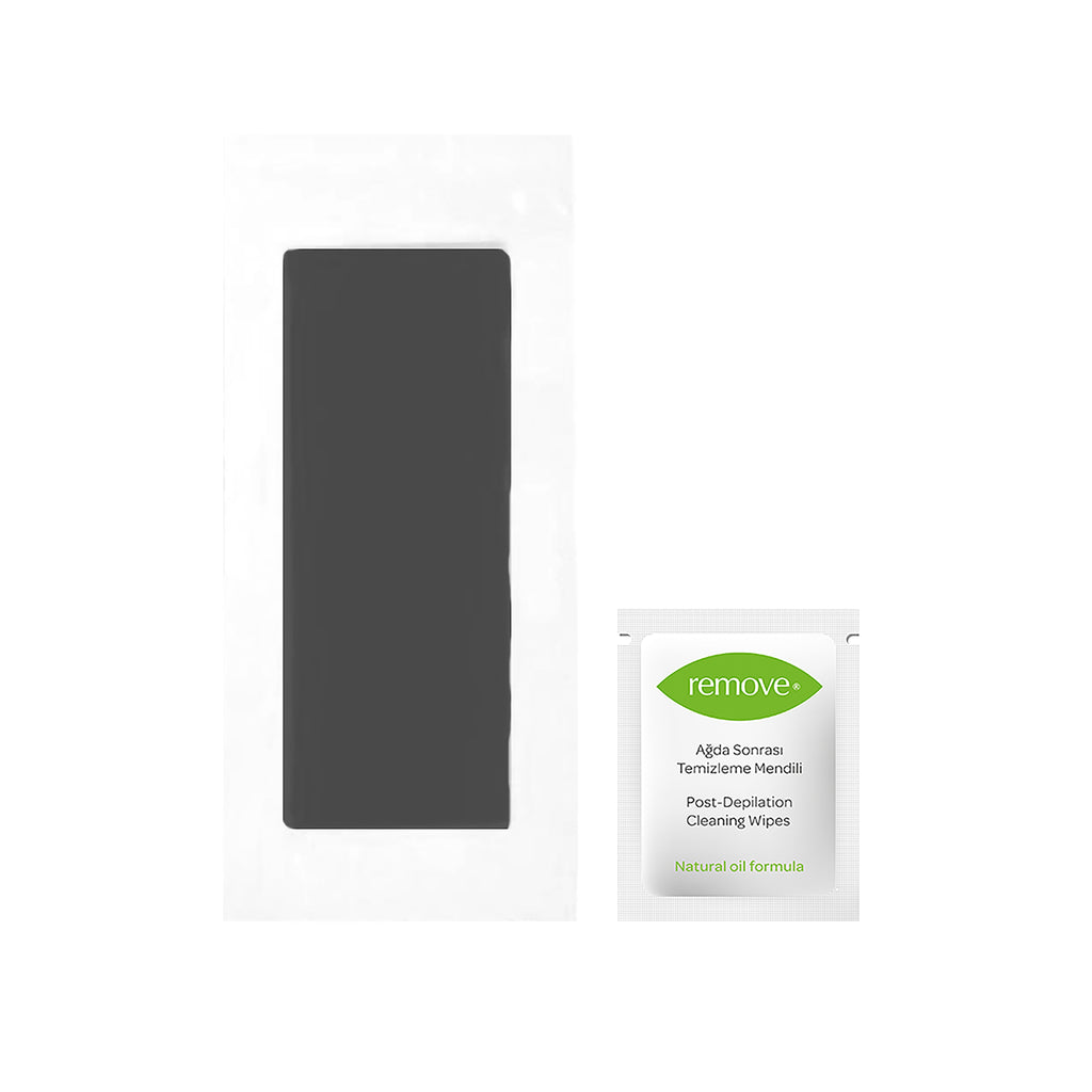 Remove Wax Strips 20 Pcs Body Strips - Active Carbon Charcoal - Flow Pack (20 Body Strips + 2 Cleaning Wipes)