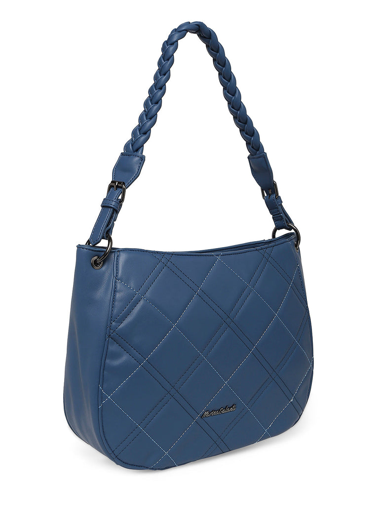 MARINA GALANTI Blue Color Soft PU Material Medium Size Hobo - MB0343HO2016