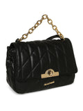 MARINA GALANTI Black Color Soft PU Material Medium Size Flap Bag - MB0350FP2001