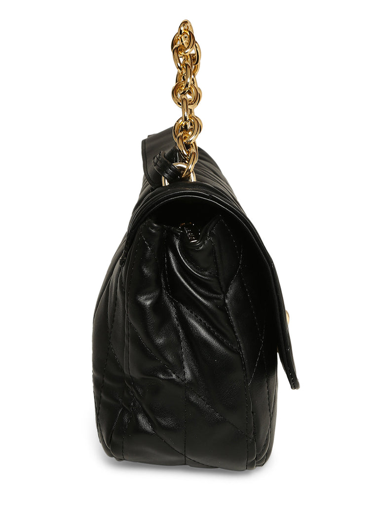 MARINA GALANTI Black Color Soft PU Material Medium Size Flap Bag - MB0350FP2001