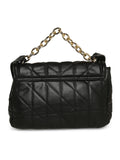 MARINA GALANTI Black Color Soft PU Material Medium Size Flap Bag - MB0350FP2001