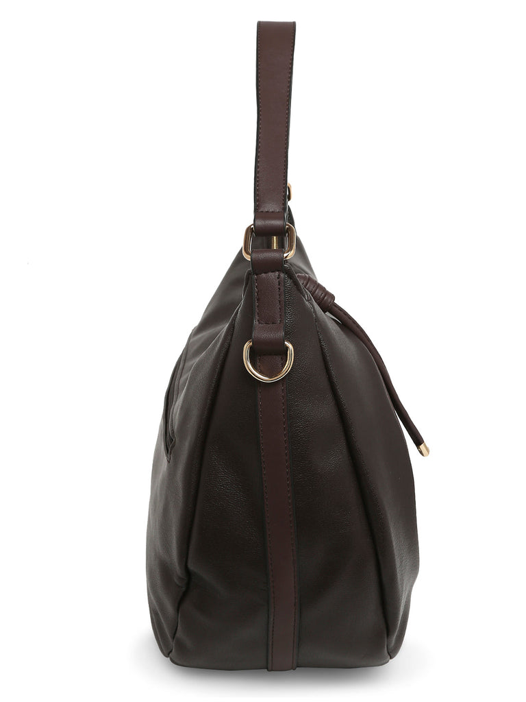 MARINA GALANTI Dark Brown Color Soft PU Material Medium Size Hobo - MB0360HO3006