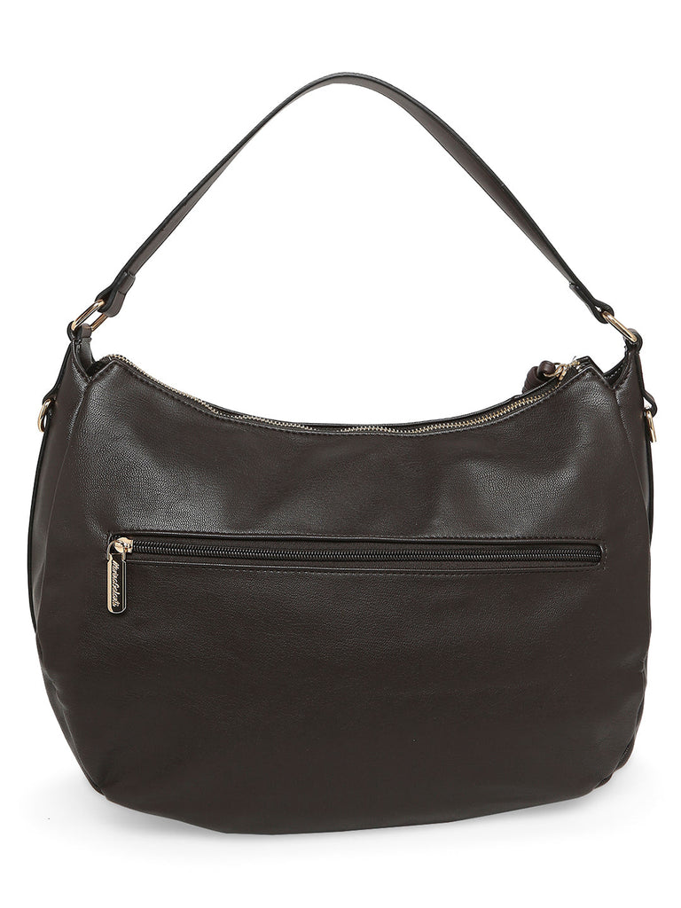 MARINA GALANTI Dark Brown Color Soft PU Material Medium Size Hobo - MB0360HO3006