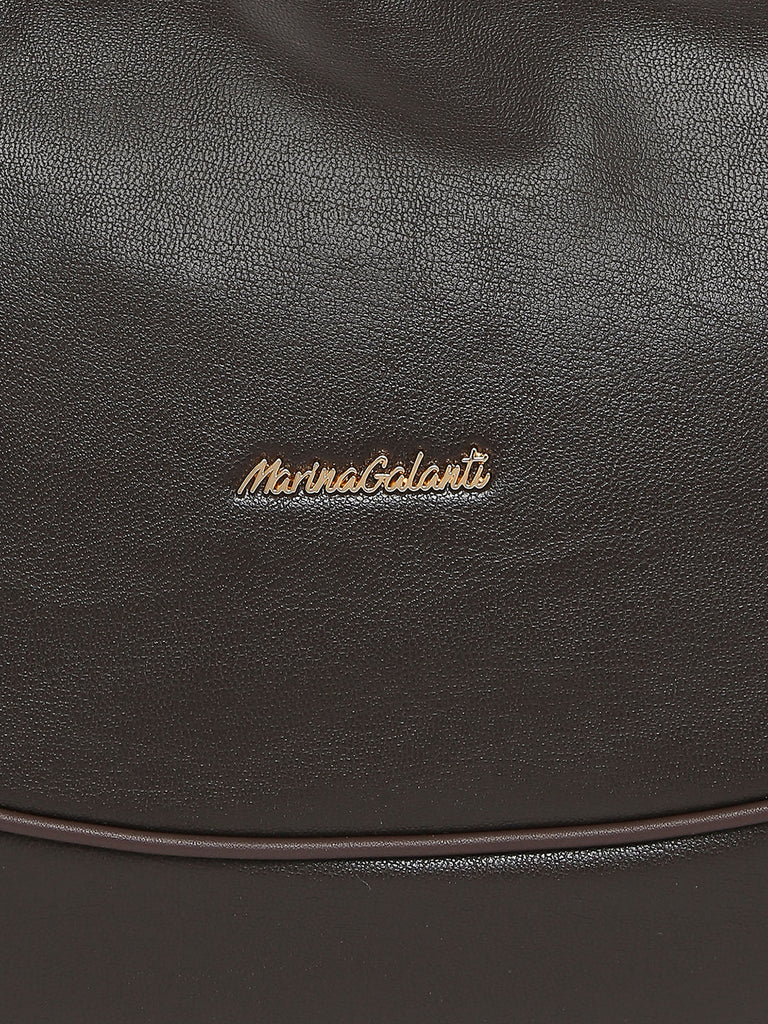 MARINA GALANTI Dark Brown Color Soft PU Material Medium Size Hobo - MB0360HO3006