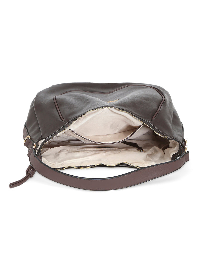 MARINA GALANTI Dark Brown Color Soft PU Material Medium Size Hobo - MB0360HO3006
