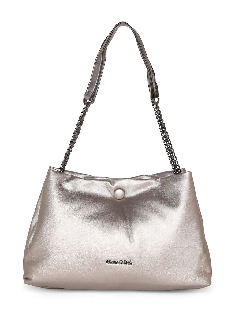 MARINA GALANTI Gun Color Soft PU Material Medium Size Pouch - MB0363PH2056