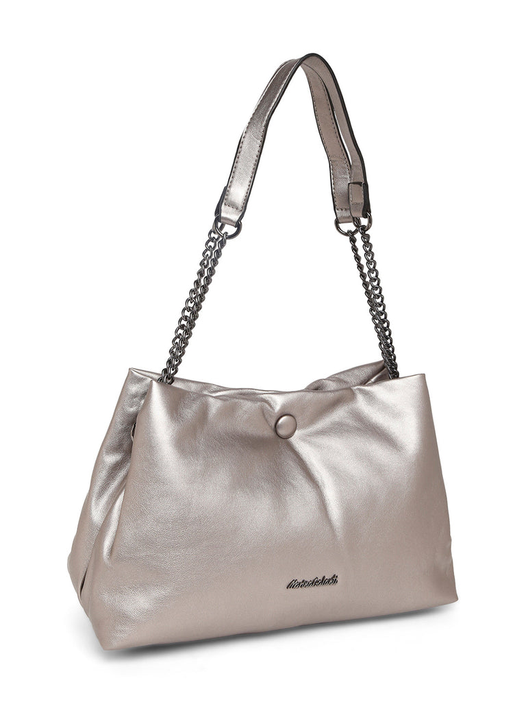 MARINA GALANTI Gun Color Soft PU Material Medium Size Pouch - MB0363PH2056