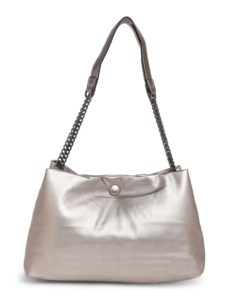 MARINA GALANTI Gun Color Soft PU Material Medium Size Pouch - MB0363PH2056