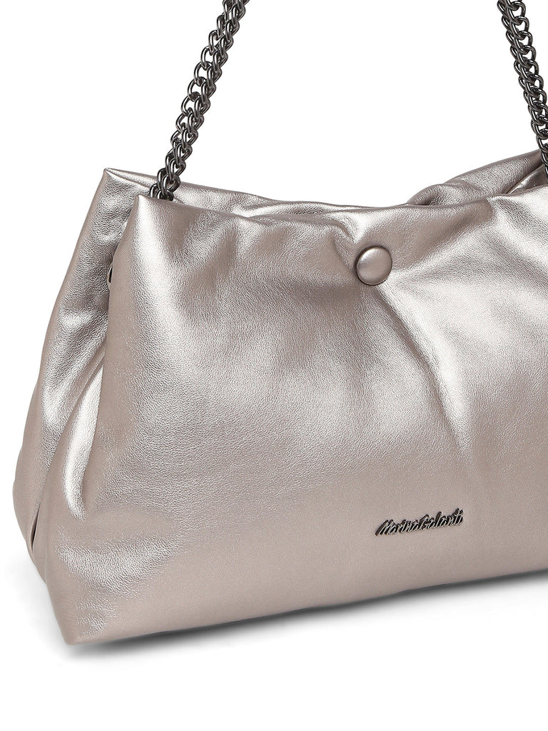 MARINA GALANTI Gun Color Soft PU Material Medium Size Pouch - MB0363PH2056