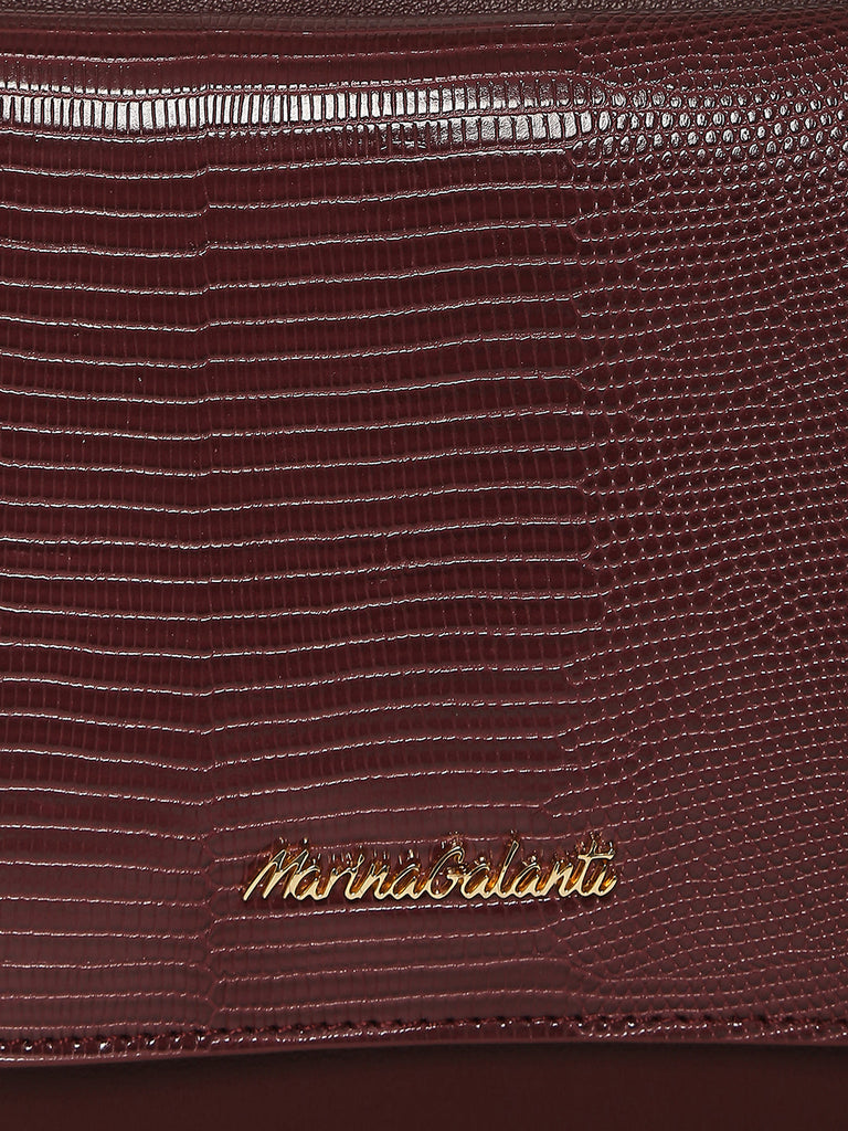 MARINA GALANTI Wine Color Soft PU Material Medium Size Handbag - MB0386HG2021