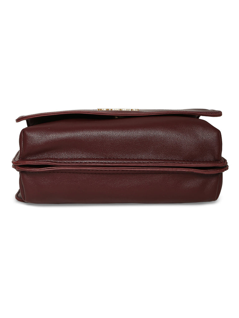 MARINA GALANTI Wine Color Soft PU Material Medium Size Handbag - MB0386HG2021