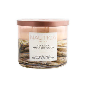 Nautica Sea Salt + Amber Driftwood Fragranced Candle