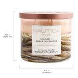 Nautica Sea Salt + Amber Driftwood Fragranced Candle