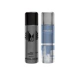 Police Wings titanium + Lightblue Deo Combo Set - Pack of 2