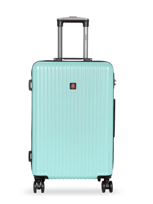 SWISSBRAND Riga Hard Medium Aqua Luggage Trolley