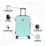 SWISSBRAND Riga Hard Cabin Aqua Luggage Trolley