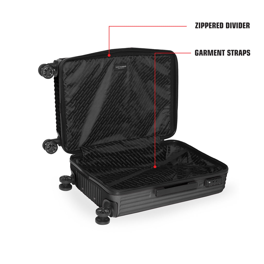 SWISSBRAND Riga Hard Cabin Aqua Luggage Trolley