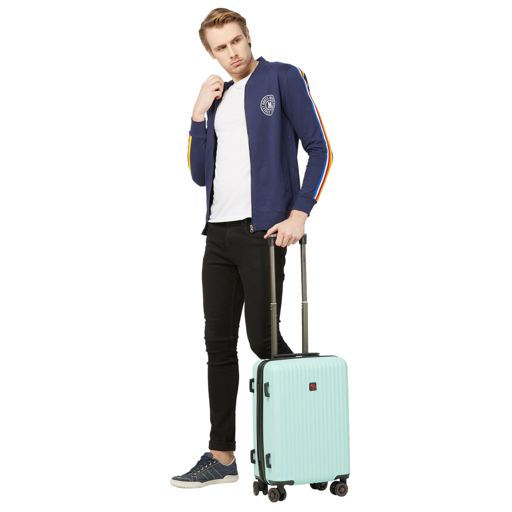 SWISSBRAND Riga Hard Cabin Aqua Luggage Trolley