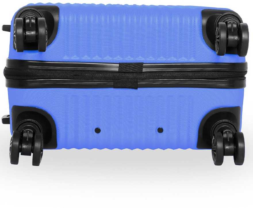 SWISSBRAND Riga Hard Medium Blue Luggage Trolley