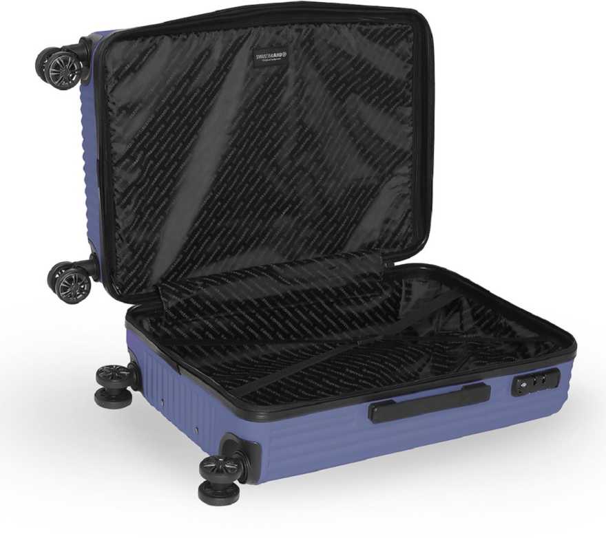 SWISSBRAND Riga Hard Large Navy Luggage Trolley