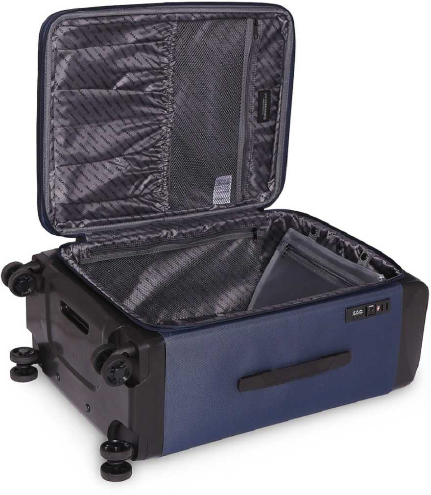 SWISSBRAND Perth Soft Medium Navy Luggage Trolley