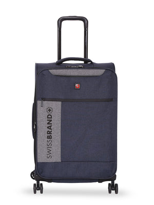 SWISSBRAND Utah Soft Large Navy/Grey Luggage Trolley